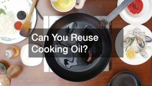 a pan and some food items